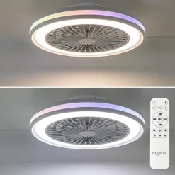 Moderne plafondventilator wit inclusief LED en color><noscript><img width=