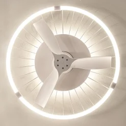 Moderne plafondventilator wit inclusief LED verlichting><noscript><img width=