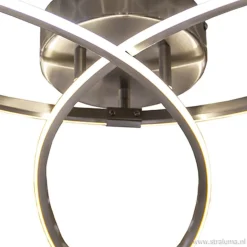 Moderne plafonnière nikkel met LED><noscript><img width=