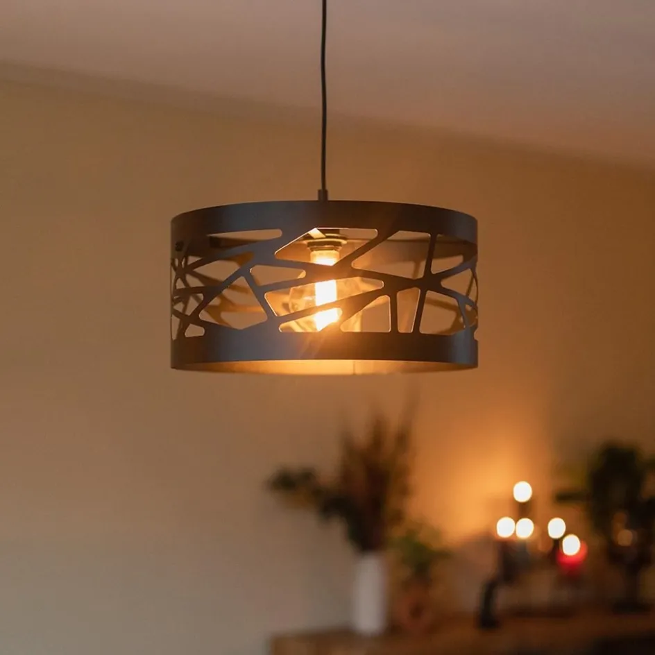 Moderne ronde hanglamp zwart metaal>Straluma Clearance
