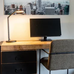 Moderne tafel/bureaulamp zwart met dimbaar LED><noscript><img width=