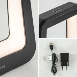 Moderne tafellamp batterij zwart oplaadbaar IP65><noscript><img width=