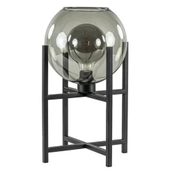 Moderne tafellamp frame met smoke glazen bol>Straluma New