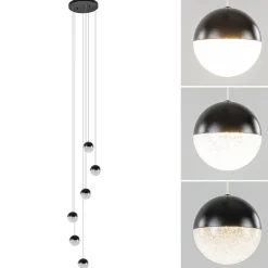 Moderne videlamp zwart met dimbaar LED 6-lichts>Straluma Online