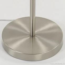 Nikkel vloerlamp met zwarte draad kapjes><noscript><img width=