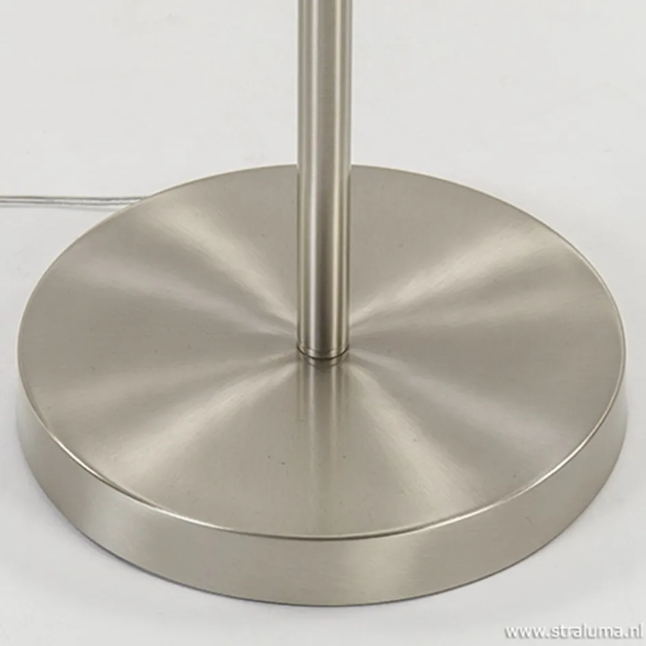 Nikkel vloerlamp met zwarte draad kapjes>Straluma New
