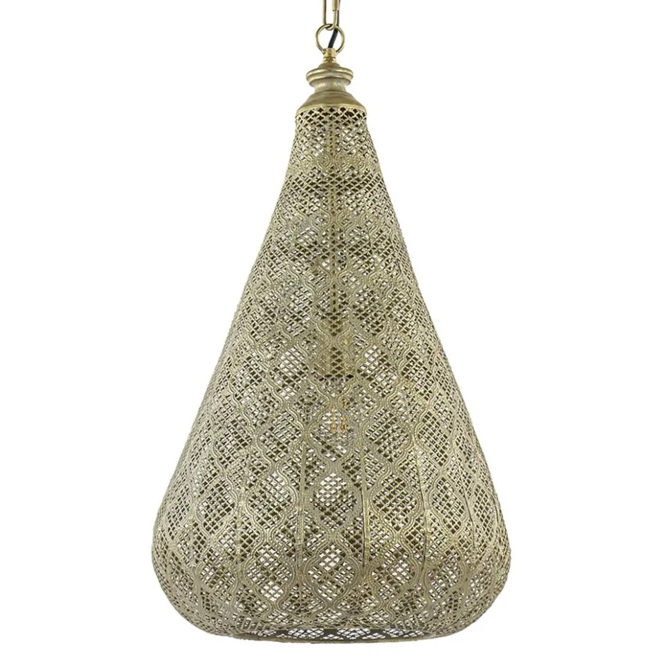 Oosterse hanglamp kegel goud groot>Straluma New
