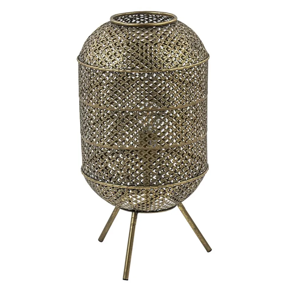 Oosterse vloer/tafellamp op pootjes goud>Straluma Discount