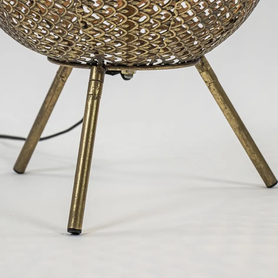 Oosterse vloer/tafellamp op pootjes goud>Straluma Discount