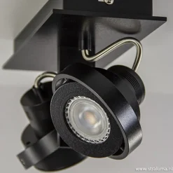 Opbouwspot balk zwart 2-lichts gu10 incl><noscript><img width=