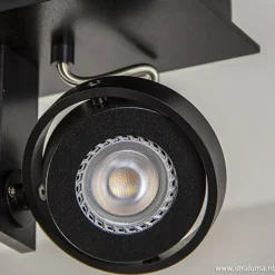 Opbouwspot balk zwart 2-lichts gu10 incl><noscript><img width=