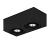 Opbouwspot box zwart 2-lichts led>Straluma Outlet