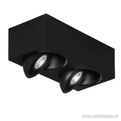 Opbouwspot box zwart 2-lichts led><noscript><img width=