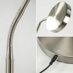 Oplaadbare LED leeslamp nikkel dimbaar><noscript><img width=