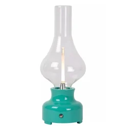 Oplaadbare tafellamp op batterij turquoise>Straluma