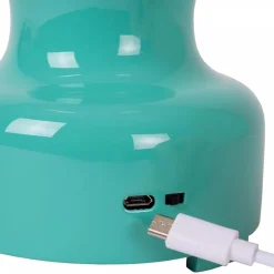 Oplaadbare tafellamp op batterij turquoise><noscript><img width=