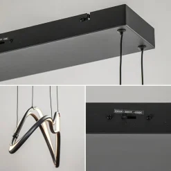Organische LED hanglamp zwart dimbaar><noscript><img width=