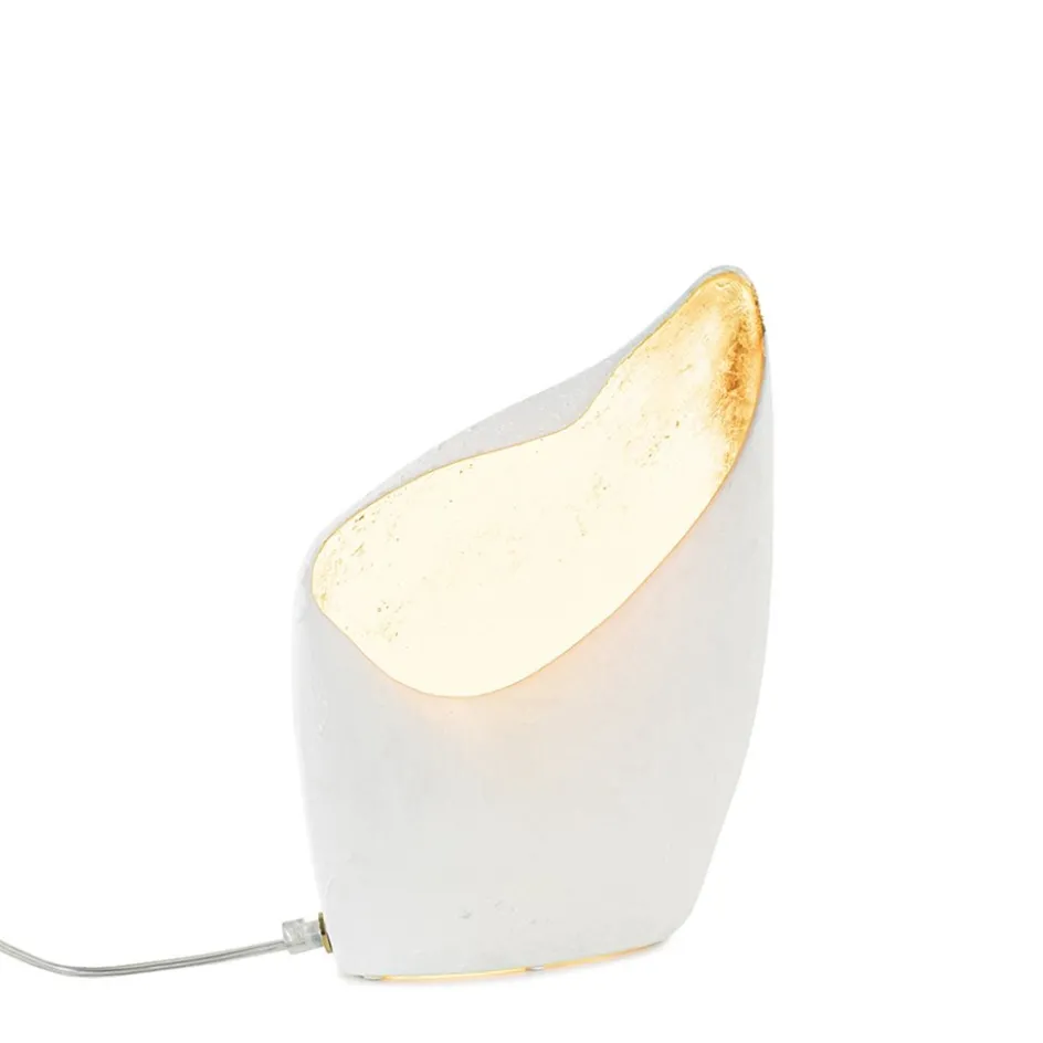 Organische tafellamp mat wit met goldleaf>Straluma Discount