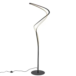 Organische vloerlamp zwart met dimbaar LED>Straluma Discount