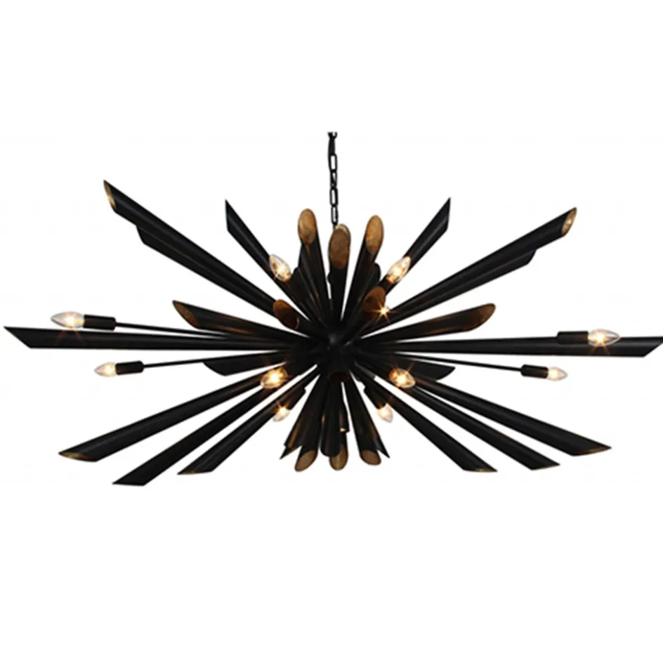 Ovale design hanglamp zwart metaal>Straluma Hot