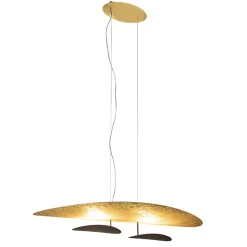 Ovale design LED hanglamp goldleaf met zwart>Straluma Best