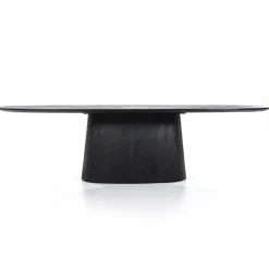 Ovale eettafel Aron 300x110 cm zwart mangohout>Straluma Online