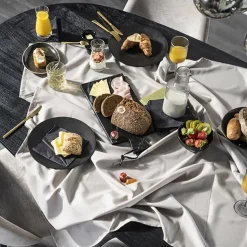 Ovale eettafel Aron 300x110 cm zwart mangohout><noscript><img width=