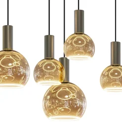 Ovale hanglamp platinum exclusief E27 lichtbronnen><noscript><img width=