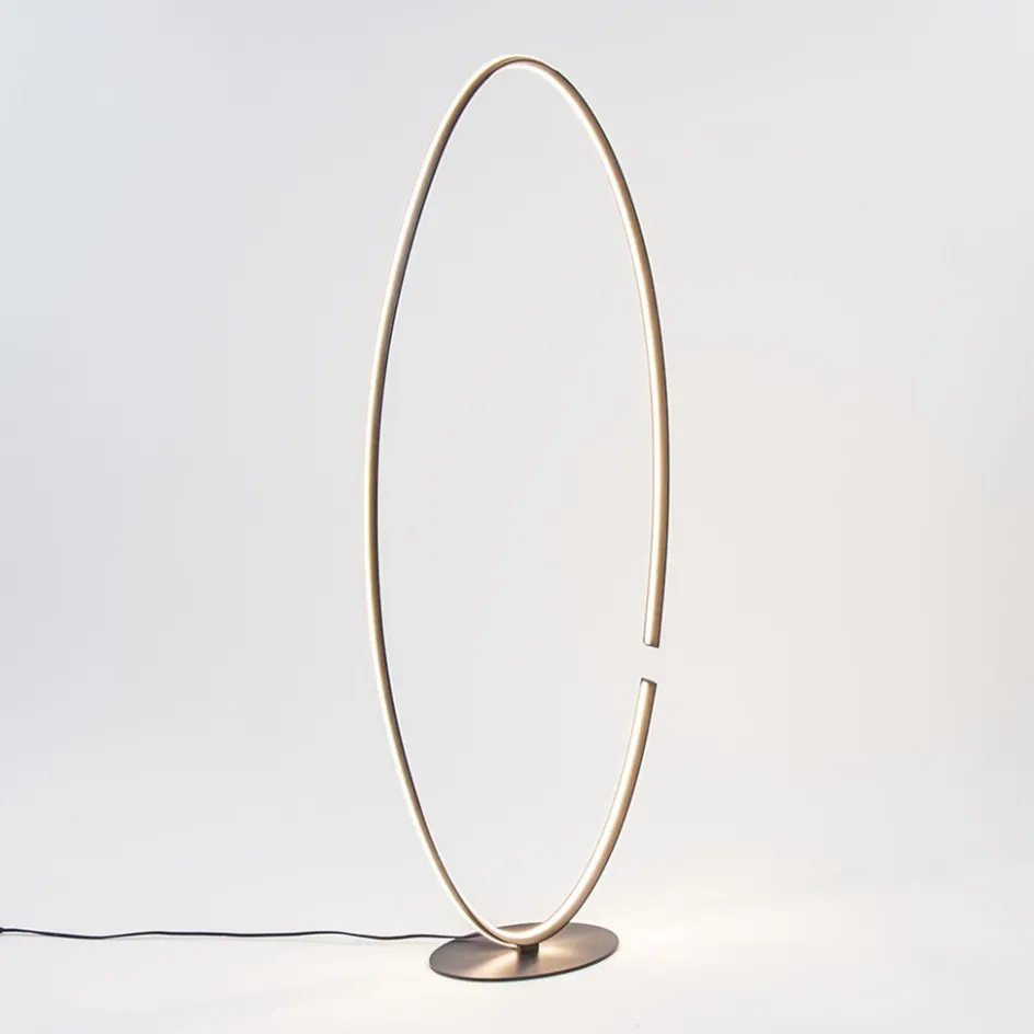 Ovale LED vloerlamp zwart inclusief dimmer>Straluma Hot