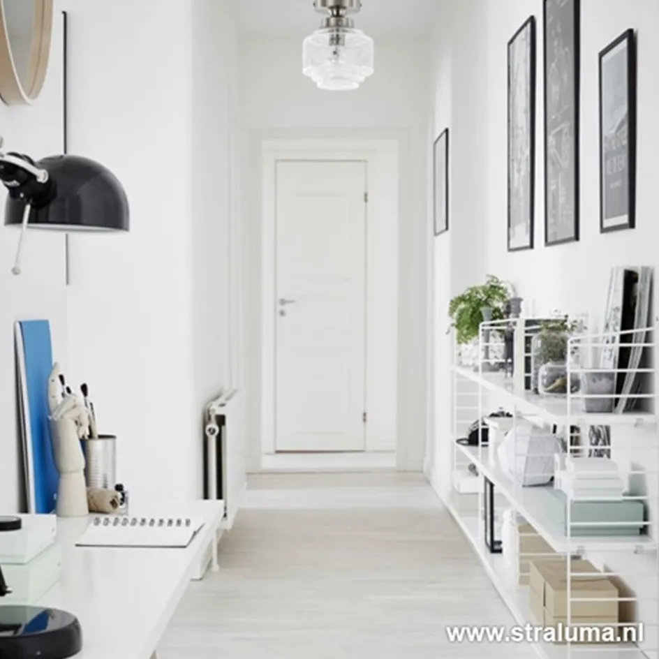 Plafondlamp Art Deco klein helder glas>Straluma Sale