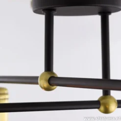 *Plafondlamp basic 4L e27 zwart/brons><noscript><img width=