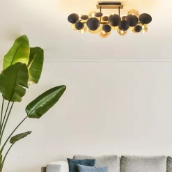 Plafondlamp Bubble 8l 76cm amber/grijs><noscript><img width=