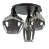 Plafondlamp Cambio 3L zwart + smoke glas>Straluma Outlet