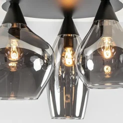 Plafondlamp Cambio 3L zwart + smoke glas><noscript><img width=