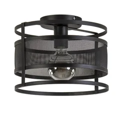 Plafondlamp cilinder gaas zwart>Straluma New