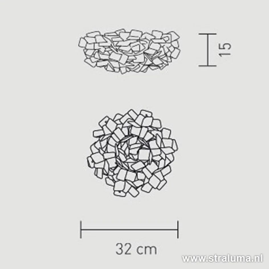 Plafondlamp Clizia 32cm fumé>Straluma Online