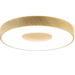 Plafondlamp Coin 50 hout + remote CCT>Straluma New