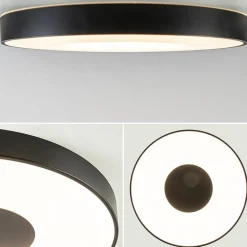 Plafondlamp Coin 65 zwart + remote><noscript><img width=