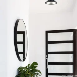 **Plafondlamp disc 26cm zwart 3-step dim><noscript><img width=