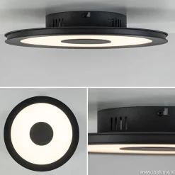 **Plafondlamp disc 32cm zwart 3-step dim>Straluma Online