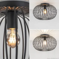 Plafondlamp donut draad zwart 40cm><noscript><img width=