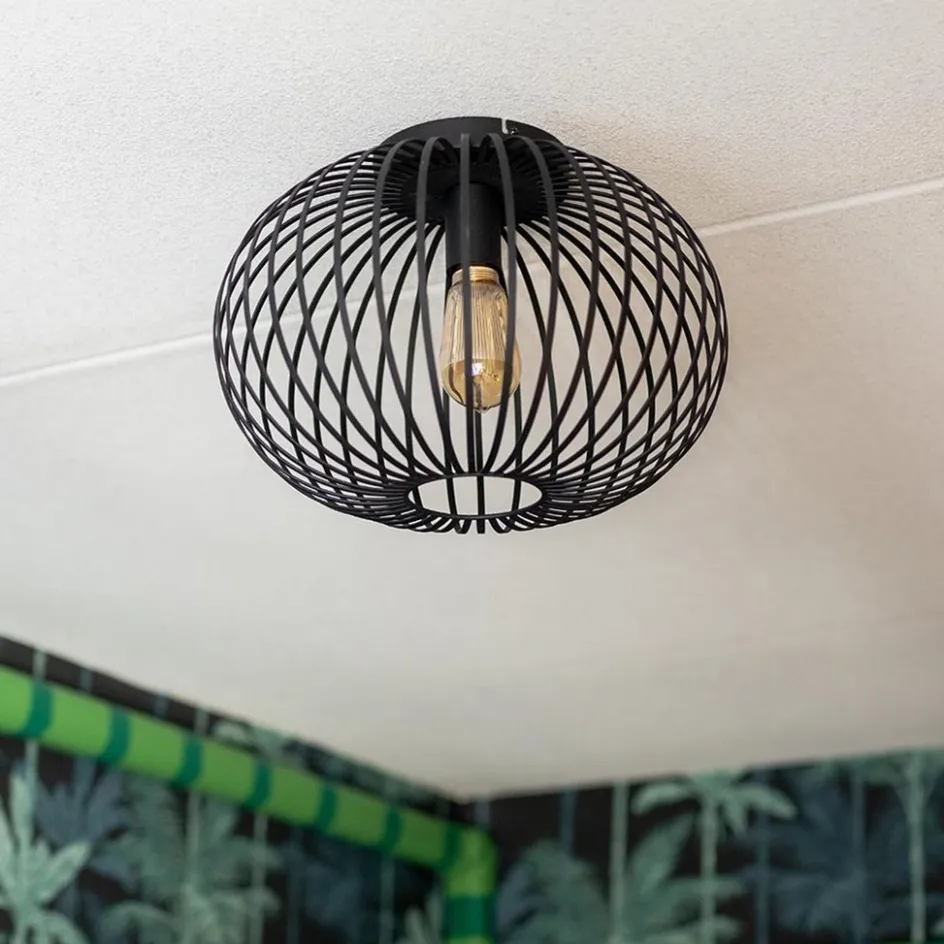 Plafondlamp donut draad zwart 40cm>Straluma Best