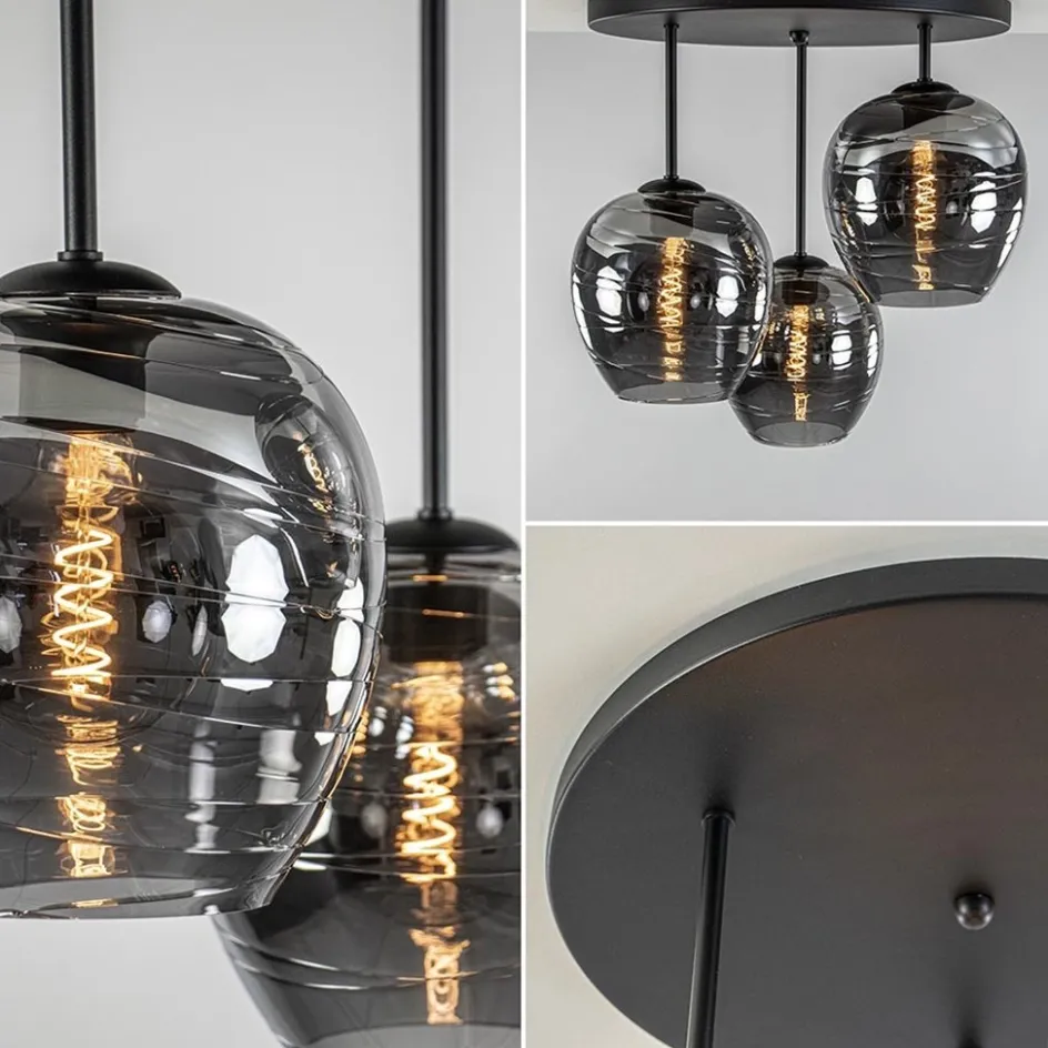 Plafondlamp Fantasy Apple 3L zwart/smoke>Straluma Discount