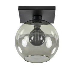 Plafondlamp Globe 25 vierkant zwart/smoke>Straluma Discount