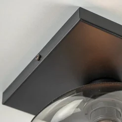 Plafondlamp Globe 25 vierkant zwart/smoke><noscript><img width=