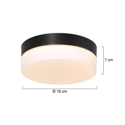 Plafondlamp Ikaro zwart 18cm 3-step dim><noscript><img width=