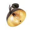 Plafondlamp koepel 30 cm gunmetal/goldleaf>Straluma Online