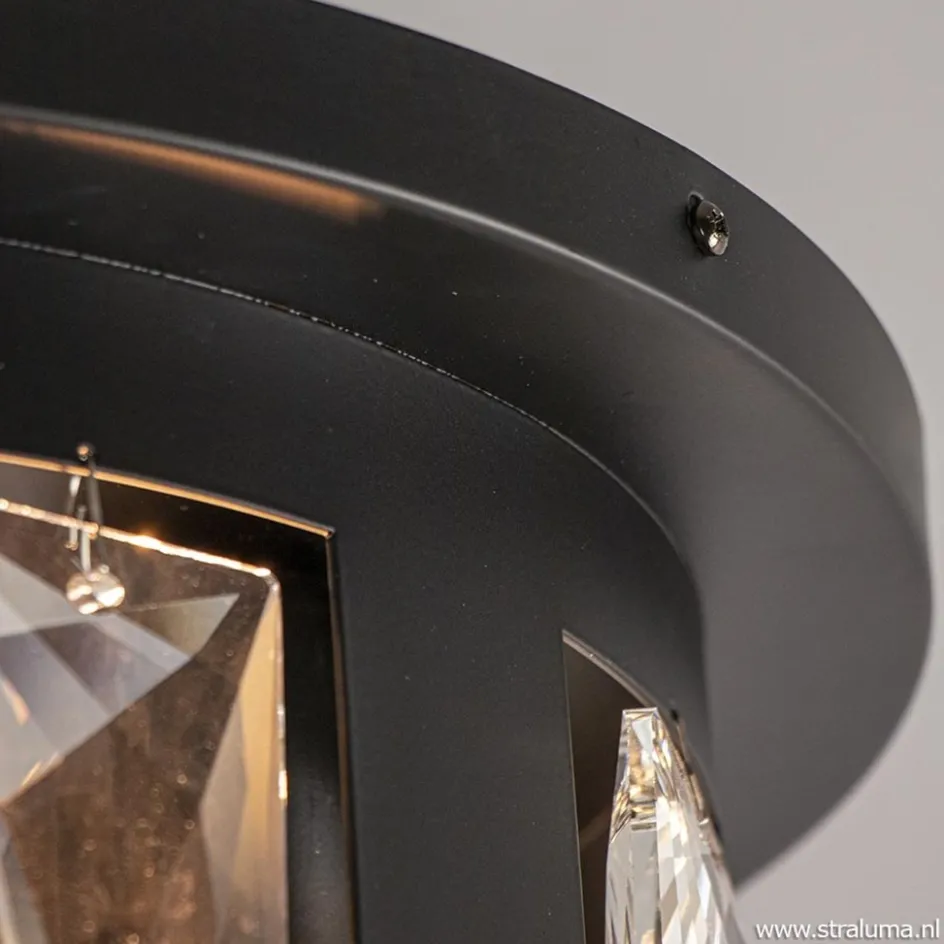 Plafondlamp Kristall Black met pegels>Straluma