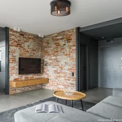 Plafondlamp 3L cilinder gaas zwart 44cm><noscript><img width=