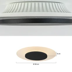 Plafondlamp Lido zwart 29cm indirect><noscript><img width=